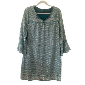 Madewell Starland Bell Sleeve Silk Dress